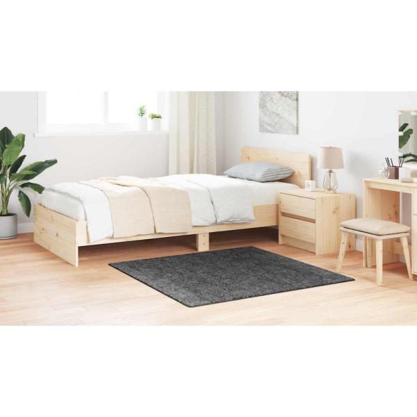 Shaggy Teppich mit Latexrücken Dunkelgrau 120x120 cm