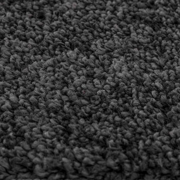 Flauschiger Teppich mit Latexrücken Dunkelgrau 200x200 cm