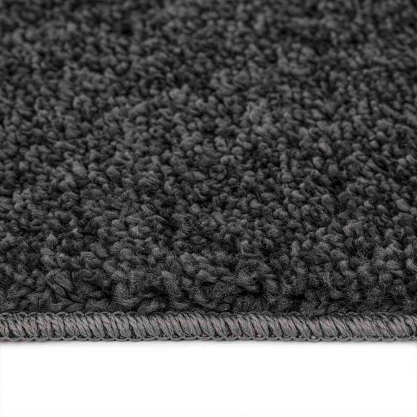 Flauschiger Teppich mit Latexrücken Dunkelgrau 200x200 cm