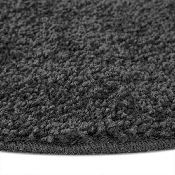 Flauschiger Teppich mit Latexbasis Dunkelgrau ø90 cm
