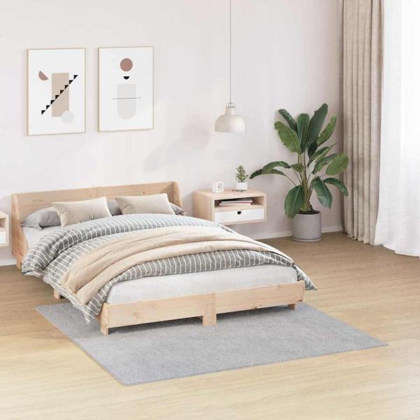 Shaggy Teppich mit Latexrücken Grau 160x160 cm