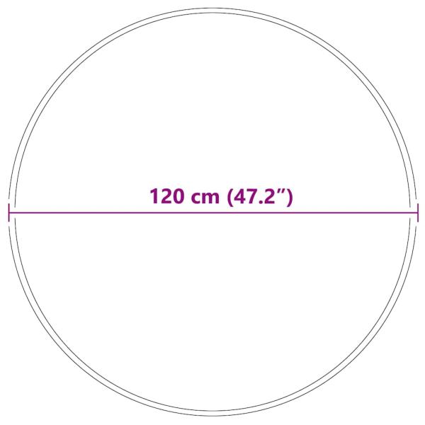 Anti-Rutsch Shaggy Teppich Grau 120 x 120 cm PP