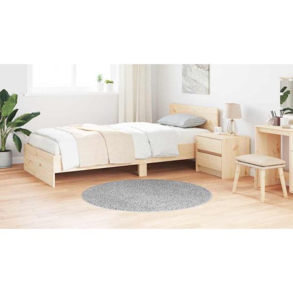Flauschiger Teppich mit Latexrückseite Grau ø120 cm