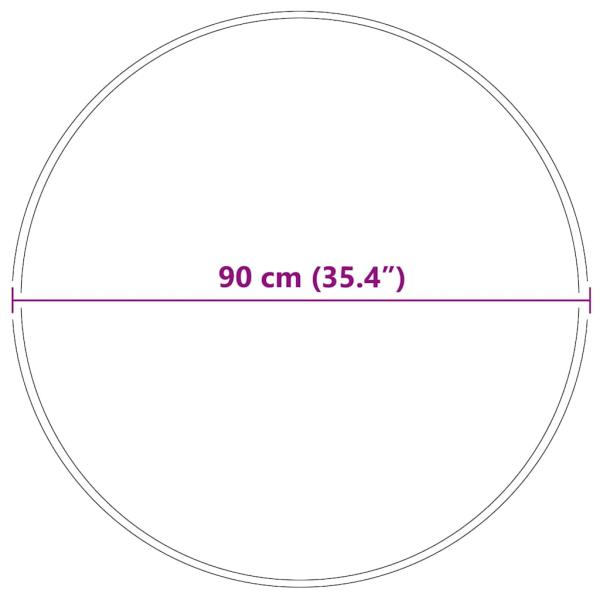 Shaggy Teppich mit Latexrücken Creme ø90 cm