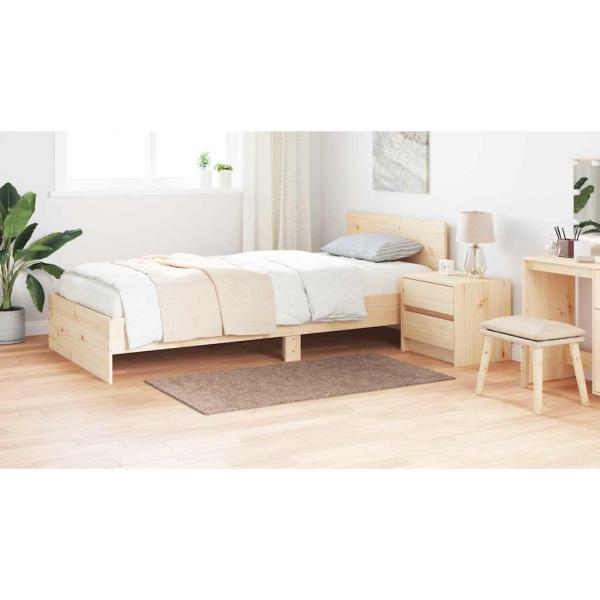 Shaggy-Teppich mit Latexrücken Braun 80x150 cm