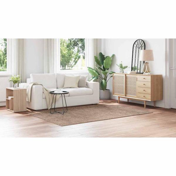 Hochflor Teppich mit Latexrücken Braun 160x230 cm