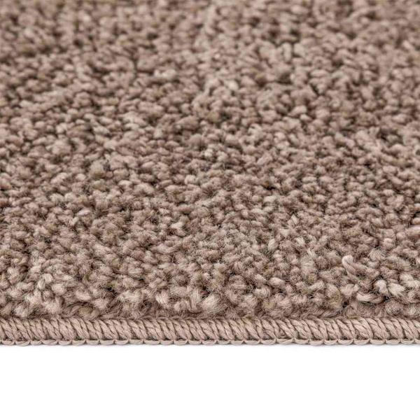 Flauschiger Teppich mit Latexboden Braun 200x200 cm