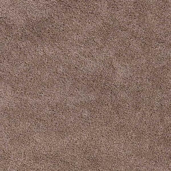 Flauschiger Teppich mit Latexboden Braun 200x200 cm