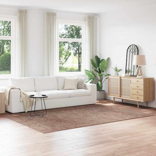 ARDEBO.de - Shaggy Teppich mit Latexrücken Braun 200x290 cm