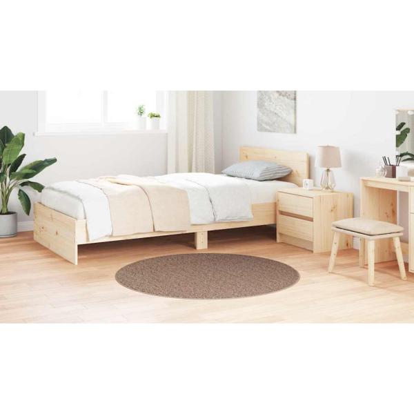 Flauschiger Teppich mit Latexrücken Braun ø120 cm