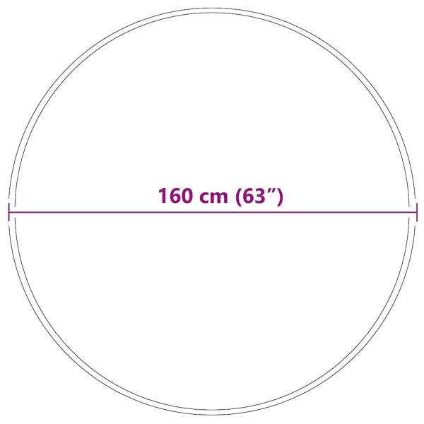 Shaggy-Teppich mit Latexrücken Braun ø160 cm
