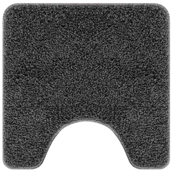 Badematte U-Form Dunkelgrau 50x50 cm Polypropylen Rutschfest