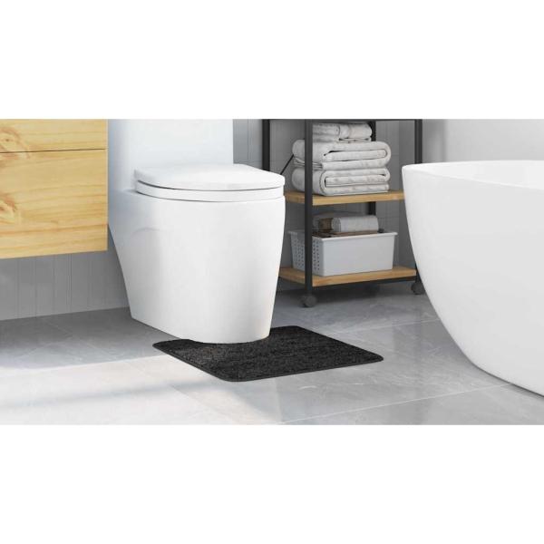 Badematte U-Form Dunkelgrau 50x50 cm Polypropylen Rutschfest