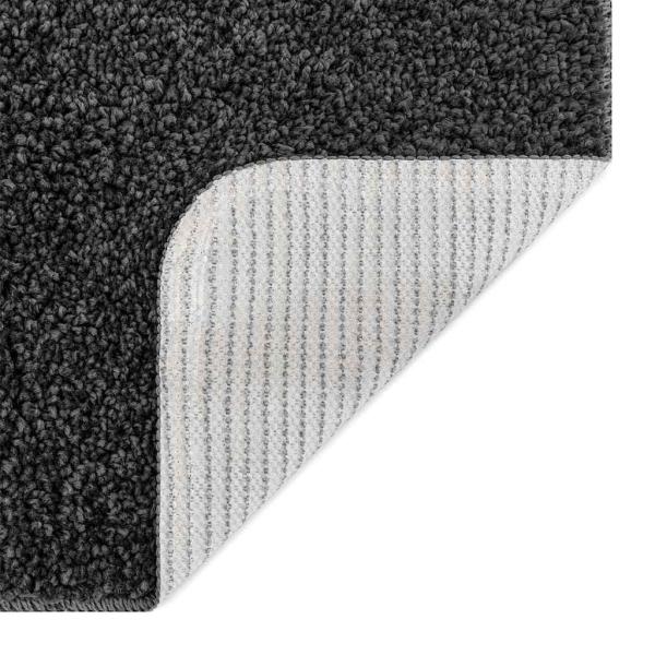 Badematte U-Form Dunkelgrau 50x50 cm Polypropylen Rutschfest