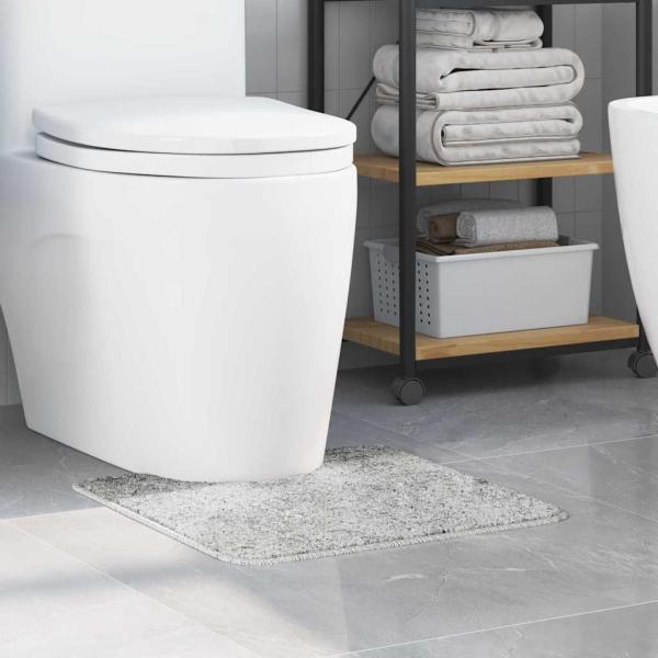 ARDEBO.de - Badematte U-Form Grau 50x50 cm Polypropylen Rutschfest