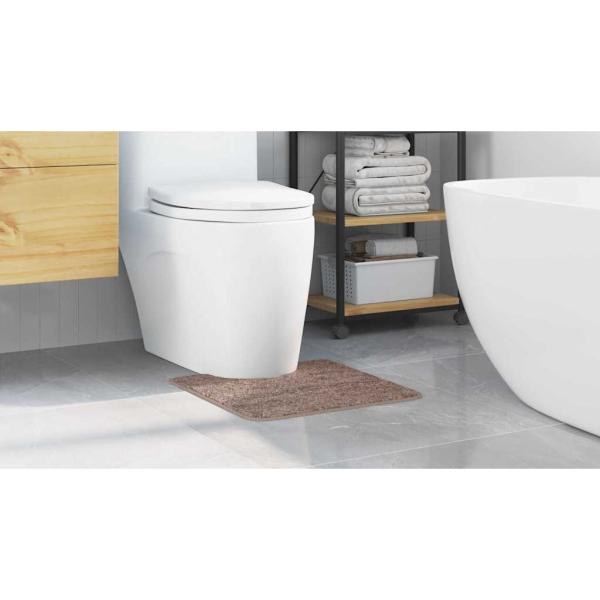 Badezimmermatte U-Form Braun 50x50 cm Polypropylen Rutschfest