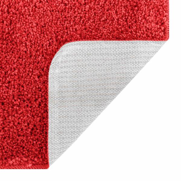 Badezimmermatte U-Form Rot 50x50 cm Polypropylen Rutschfest