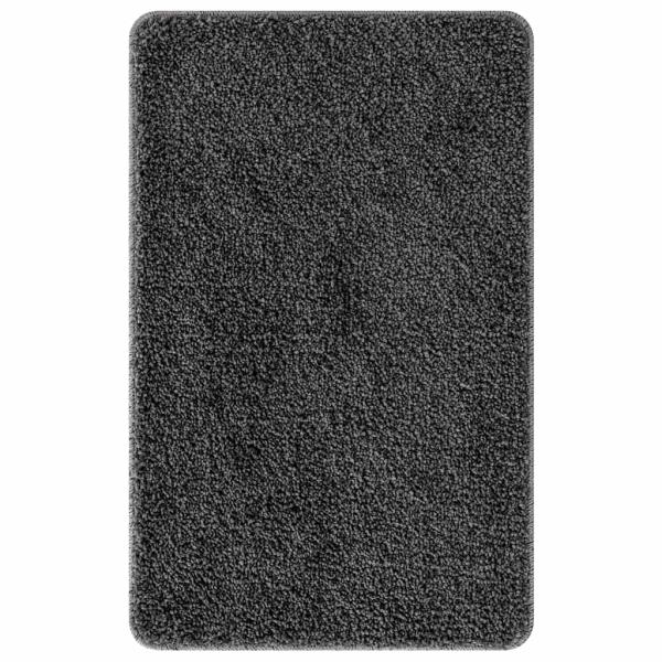 Badezimmermatte rechteckig Dunkelgrau 50x80 cm Polypropylen rutschfest