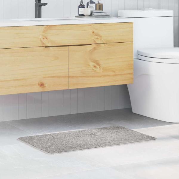 ARDEBO.de - Badematte Rechteckig Grau 50x80 cm Polypropylen Rutschfest