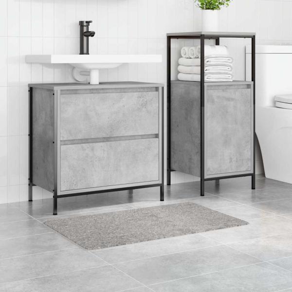 Badematte Rechteckig Grau 50x80 cm Polypropylen Rutschfest