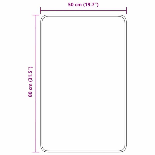 Badevorleger rechteckig Braun 50x80 cm Polypropylen rutschfest