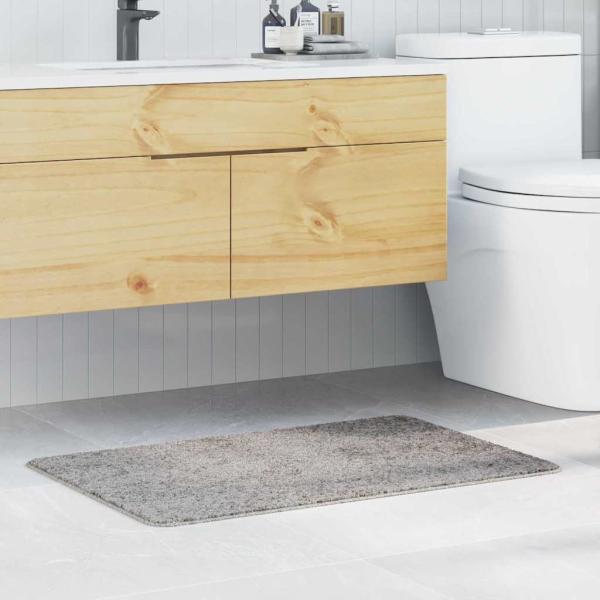 ARDEBO.de - Badematte Rechteckig Grau 60x90 cm Polypropylen Rutschfest