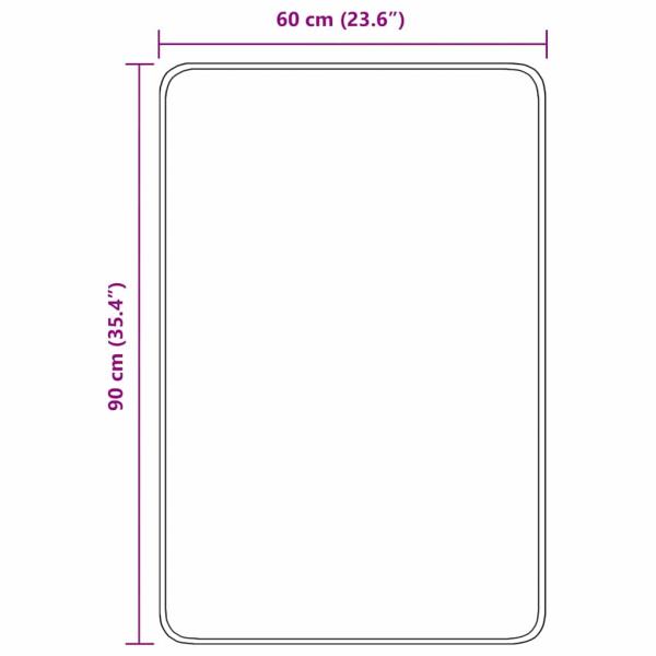 Badematte Rechteckig Braun 60x90 cm Polypropylen Rutschfest