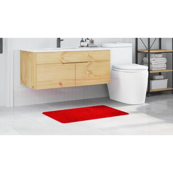 Badematte Rechteckig Rot 60x90 cm Polypropylen Rutschfest