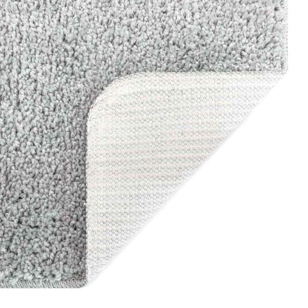 3-teiliges Badezimmermatten-Set Grau Polypropylen Rutschfest