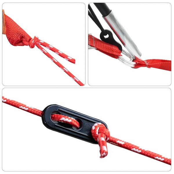 Familienzelt mit Fenstern Tunnel Grau und Orange für 8 Personen wasserdicht