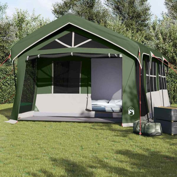 ARDEBO.de - Campingzelt mit Fenstern Grün für 10 Personen Wasserdicht