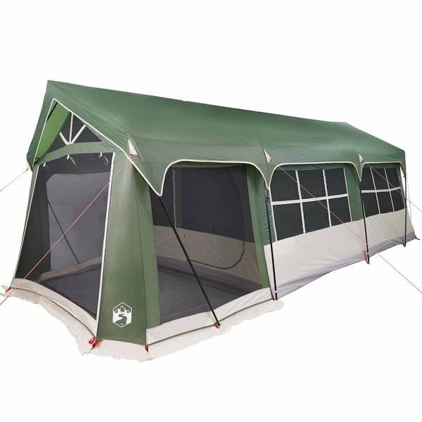 Campingzelt mit Fenstern Grün für 10 Personen Wasserdicht