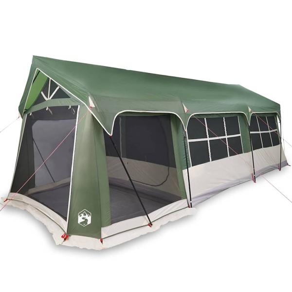 Campingzelt mit Fenstern Grün für 10 Personen Wasserdicht