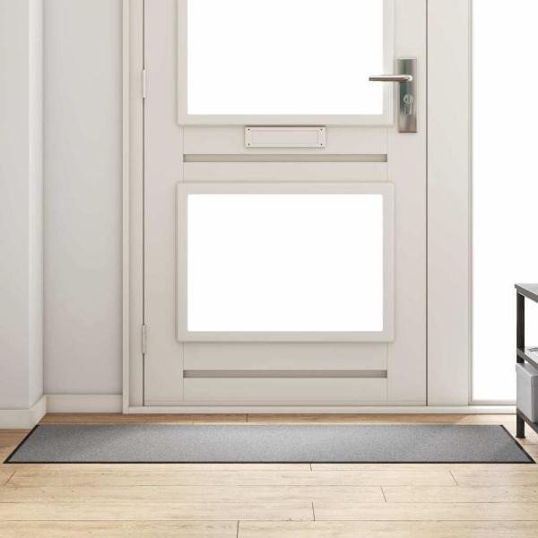 ARDEBO.de - rechteckige Türmatte Grau 60x180 cm