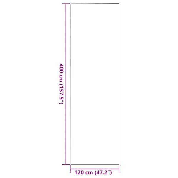 Fußmatte Grau und Schwarz 120 x 400 cm 100% Polyamid
