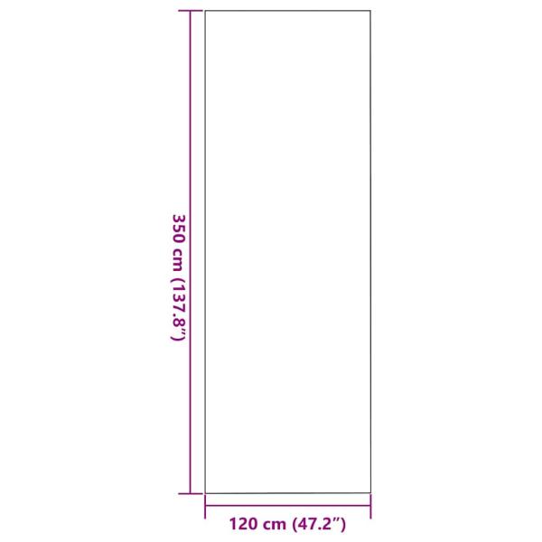 rechteckige Fußmatte in Braun 120x350 cm