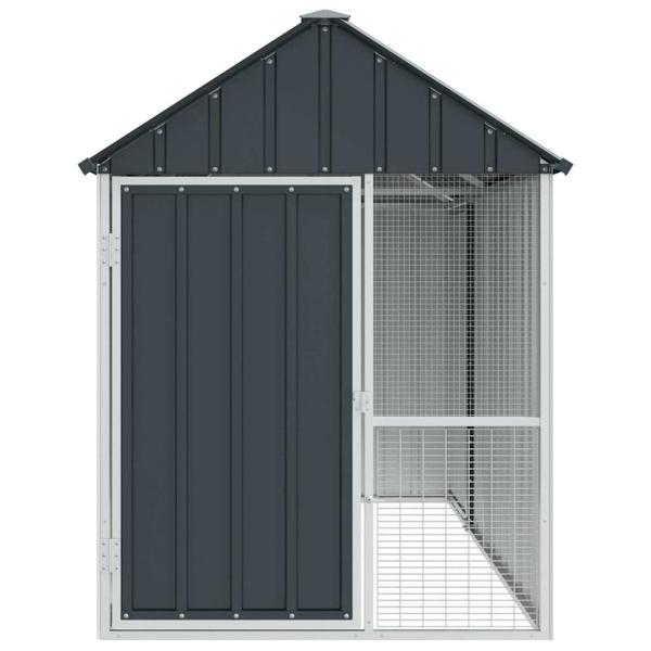 Vogelvoliere Anthrazit 112x215x141 cm Stahl