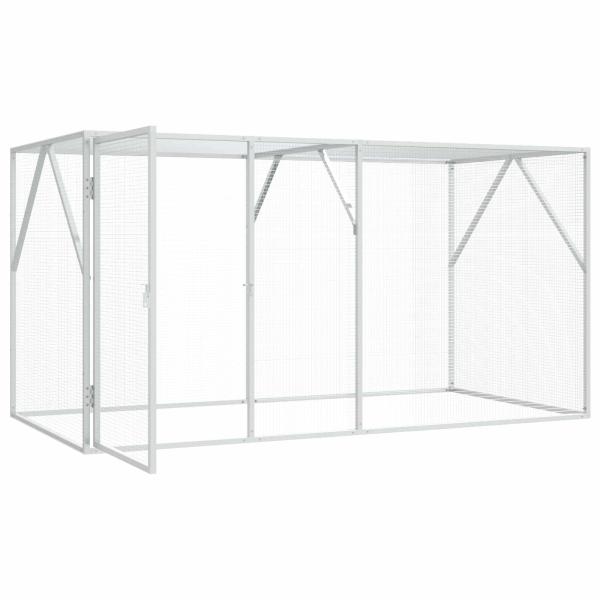 Vogelkäfig Anthrazit 208 x 102 x 108 cm Verzinkter Stahl