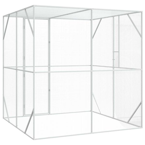 Vogelkäfig Anthrazit 209 x 202 x 214 cm Verzinkter Stahl