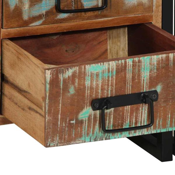 Nachttisch bunt 40x35x50 cm aus massivem Altholz