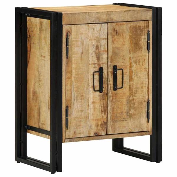 ARDEBO.de - Schuhschrank Schwarz 30x30x40 cm Aus massivem Mango-Holz und Stahl