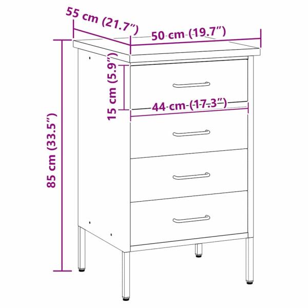 Werkbank Schwarz 50x55x85 cm Stahl