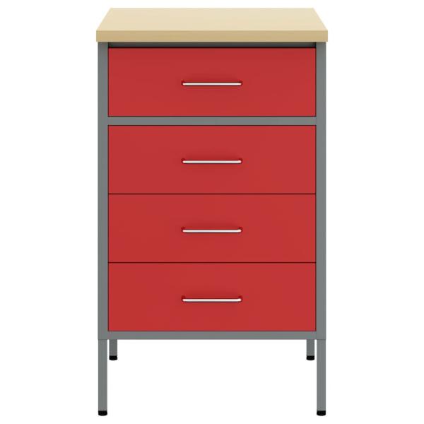 ARDEBO.de - Werkbank Rot 50x55x85 cm Stahl