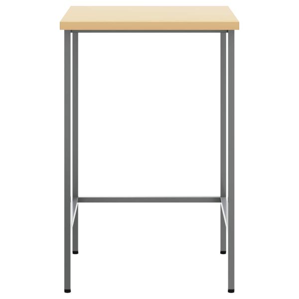 Arbeitstisch Grau 55x55x85 cm Stahl und Holzwerkstoff