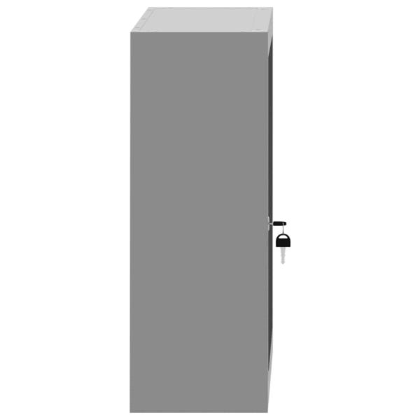 Werkzeugschrank Wandmontage Schwarz 50x20x55 cm Stahl