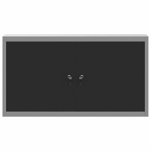 Werkzeugschrank Wandmontage Schwarz 100x20x55 cm Stahl