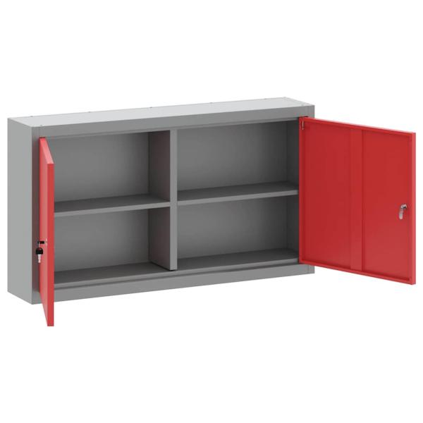 ARDEBO.de - Werkzeugschrank Wandmontage Rot 100x20x55 cm Stahl