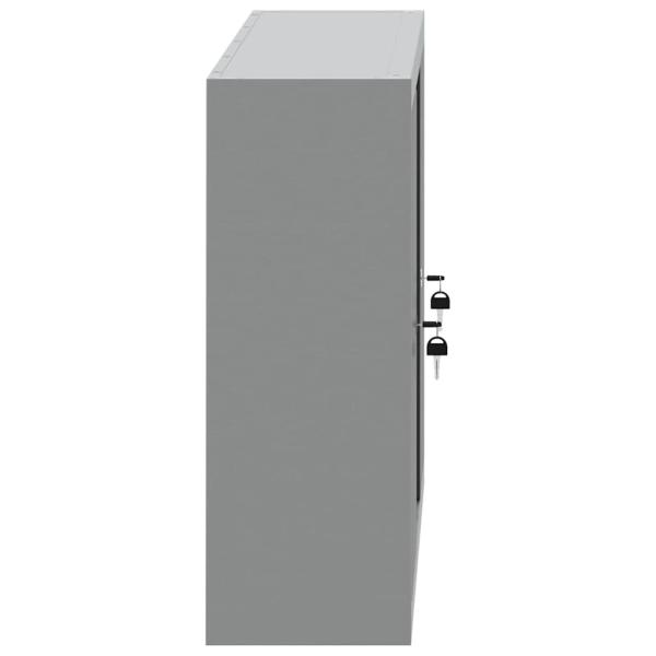 Werkzeugschrank Wandmontage mit Lochplatte Schwarz 100x20x55 cm Stahl
