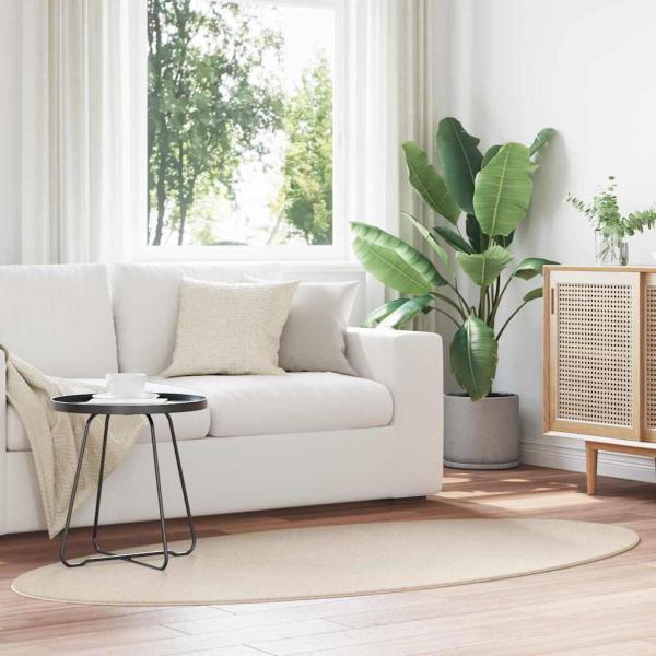 ARDEBO.de - Teppich ""HUARTE"" Beige 100x200 cm Oval