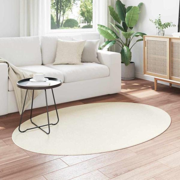 Bereichsteppiche Oval HUARTE Creme 120 x 170 cm 100 %Polyester